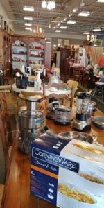 Kitchenware items on display